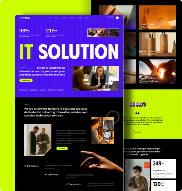 Headless CMS site - project screenshot