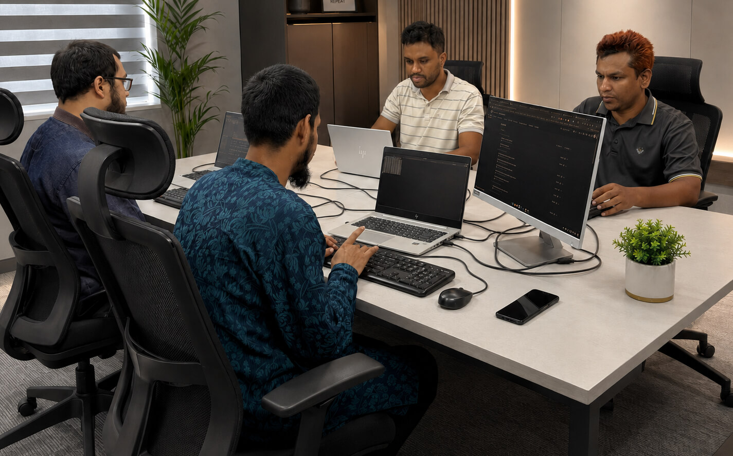 The ConfigStudio team working together in the office